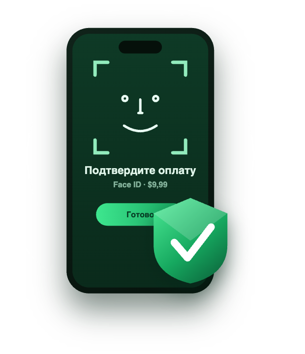 Подтверждение оплаты по Face ID